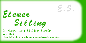elemer silling business card